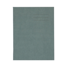 9x7" Exercise Book 80 Page, 8mm Ruled With Margin, Dark Green - Pack of 100